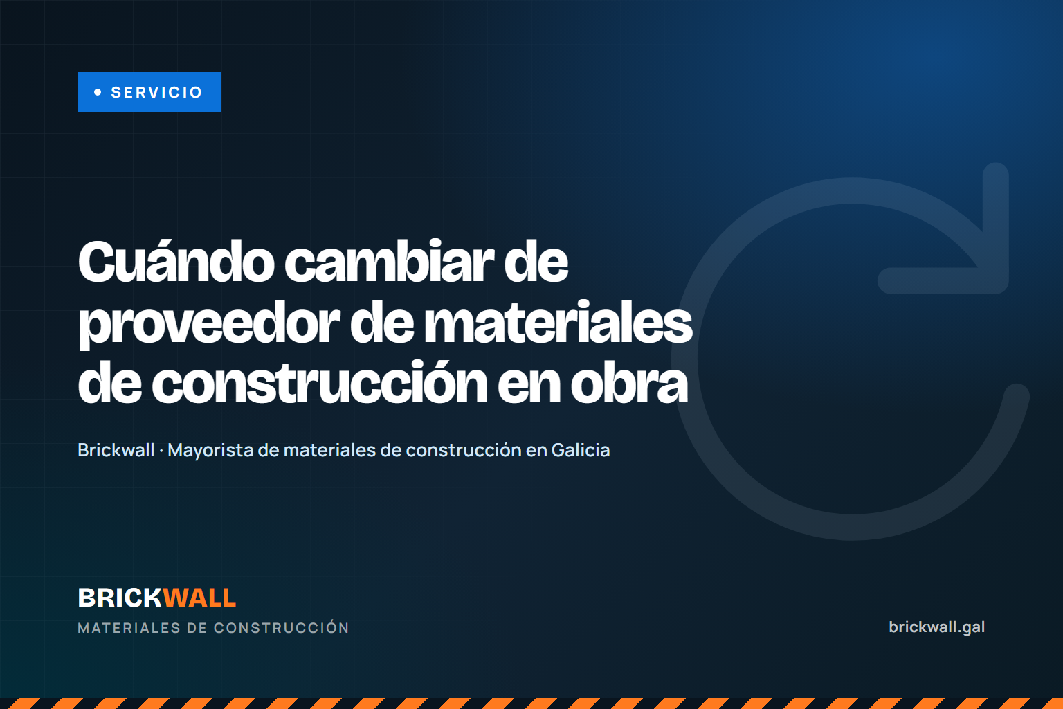 Cuándo cambiar de proveedor de materiales de construcción en obra