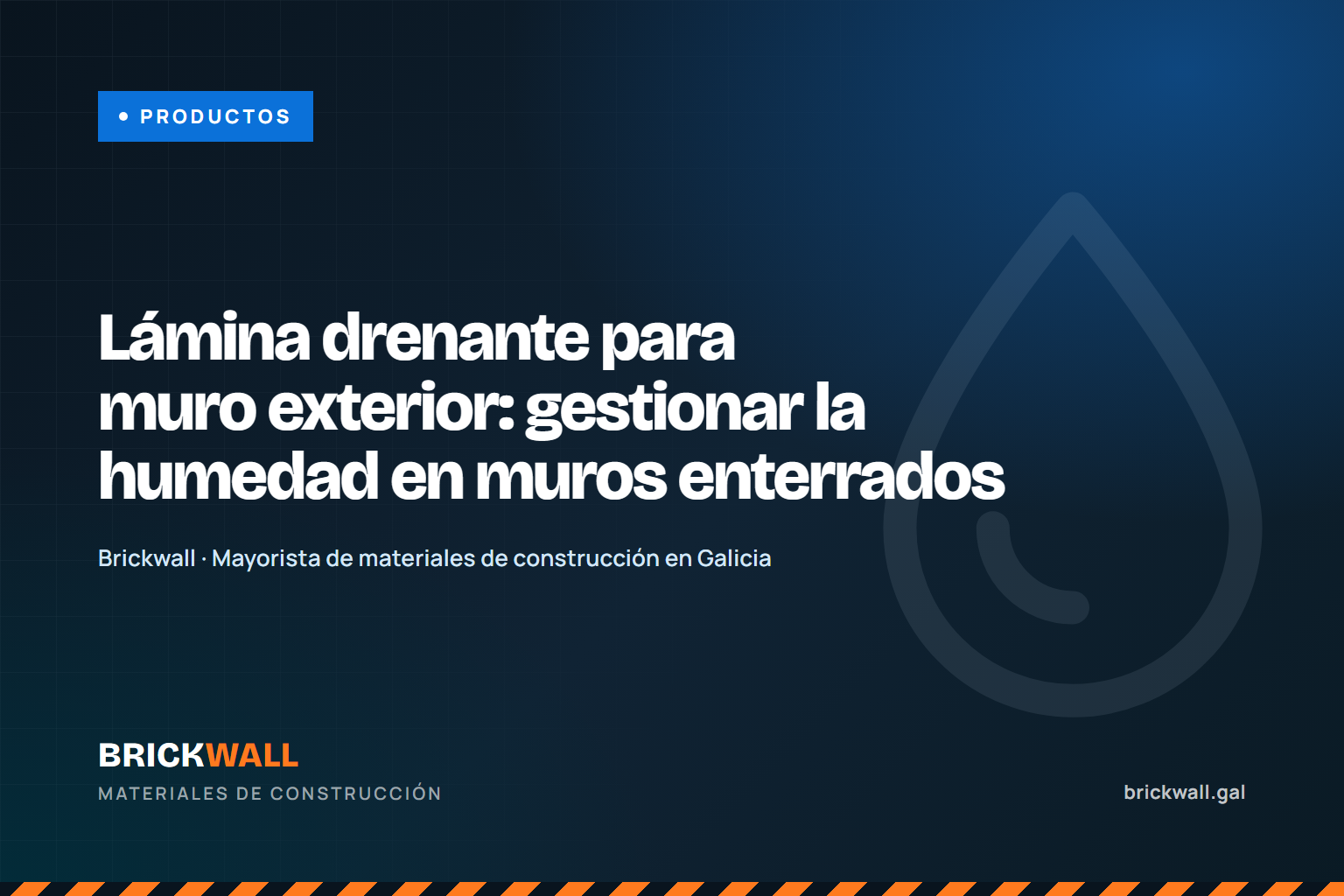 Lámina drenante para muro exterior: cómo gestionar la humedad en muros enterrados