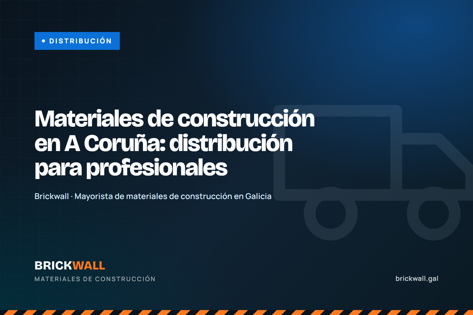 Materiales de construcción en A Coruña: distribución técnica para profesionales de obra